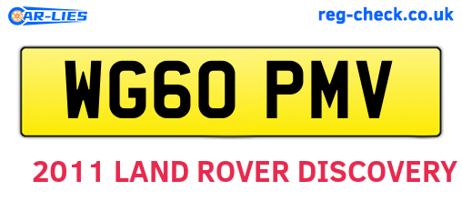 WG60PMV are the vehicle registration plates.