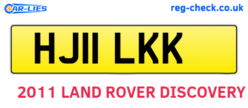 HJ11LKK are the vehicle registration plates.