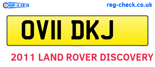 OV11DKJ are the vehicle registration plates.