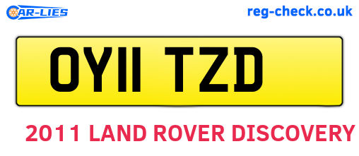OY11TZD are the vehicle registration plates.