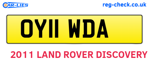 OY11WDA are the vehicle registration plates.