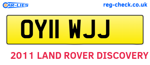 OY11WJJ are the vehicle registration plates.