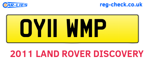 OY11WMP are the vehicle registration plates.