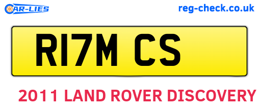 R17MCS are the vehicle registration plates.