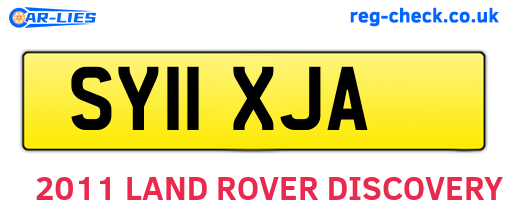 SY11XJA are the vehicle registration plates.
