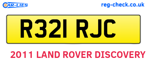 R321RJC are the vehicle registration plates.
