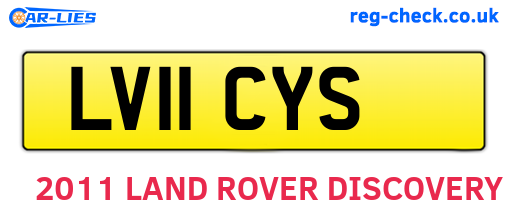 LV11CYS are the vehicle registration plates.