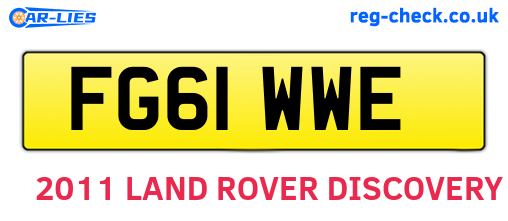 FG61WWE are the vehicle registration plates.