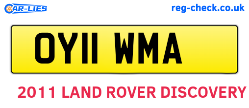 OY11WMA are the vehicle registration plates.
