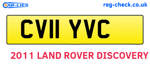 CV11YVC are the vehicle registration plates.