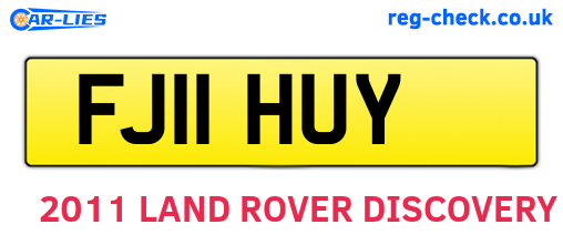 FJ11HUY are the vehicle registration plates.