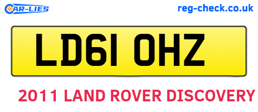 LD61OHZ are the vehicle registration plates.