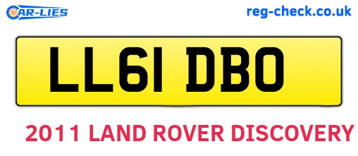 LL61DBO are the vehicle registration plates.