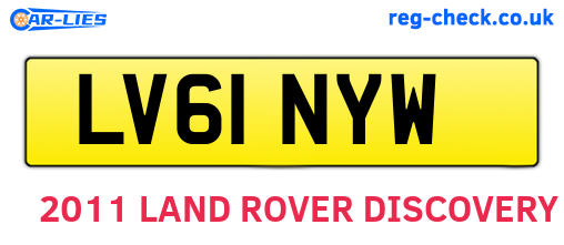 LV61NYW are the vehicle registration plates.