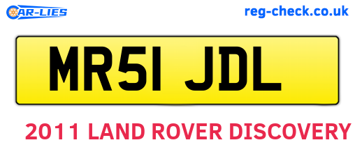MR51JDL are the vehicle registration plates.