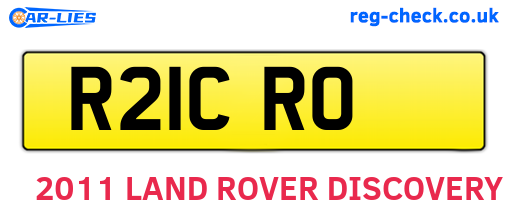R21CRO are the vehicle registration plates.