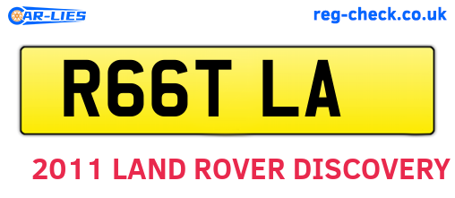 R66TLA are the vehicle registration plates.