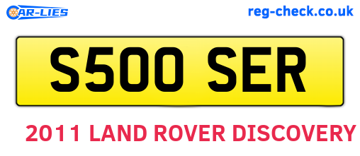S500SER are the vehicle registration plates.