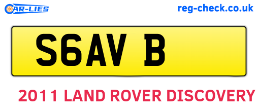 S6AVB are the vehicle registration plates.