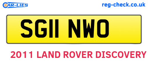 SG11NWO are the vehicle registration plates.