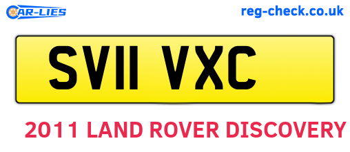SV11VXC are the vehicle registration plates.
