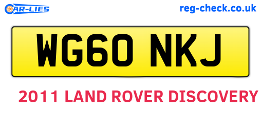 WG60NKJ are the vehicle registration plates.