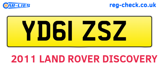 YD61ZSZ are the vehicle registration plates.