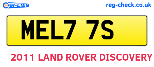 MEL77S are the vehicle registration plates.