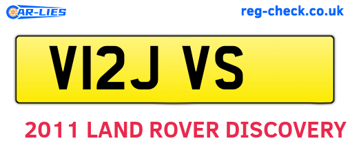 V12JVS are the vehicle registration plates.