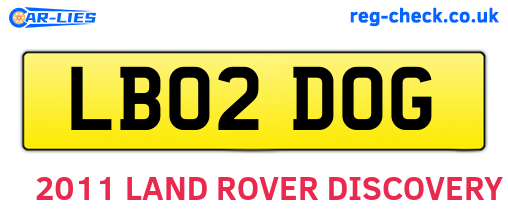 LB02DOG are the vehicle registration plates.
