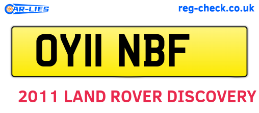 OY11NBF are the vehicle registration plates.