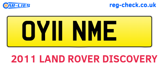 OY11NME are the vehicle registration plates.
