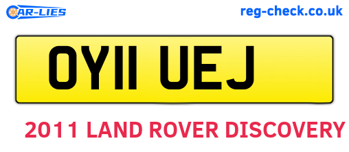 OY11UEJ are the vehicle registration plates.