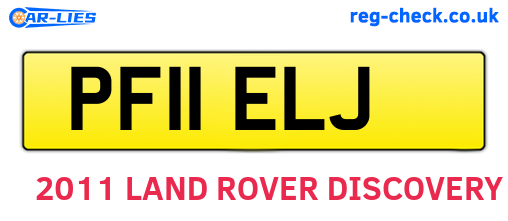 PF11ELJ are the vehicle registration plates.