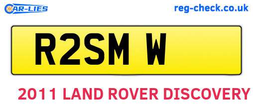 R2SMW are the vehicle registration plates.