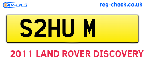 S2HUM are the vehicle registration plates.