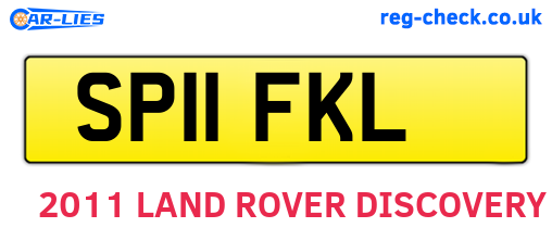 SP11FKL are the vehicle registration plates.