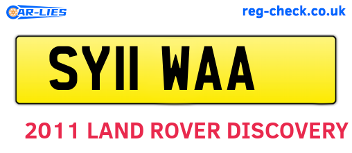 SY11WAA are the vehicle registration plates.