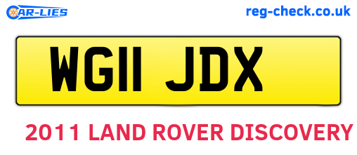 WG11JDX are the vehicle registration plates.