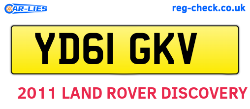 YD61GKV are the vehicle registration plates.