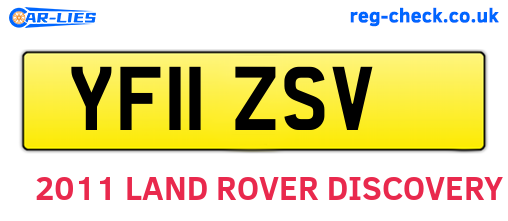 YF11ZSV are the vehicle registration plates.