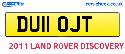 DU11OJT are the vehicle registration plates.