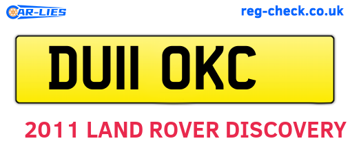 DU11OKC are the vehicle registration plates.