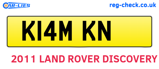 K14MKN are the vehicle registration plates.