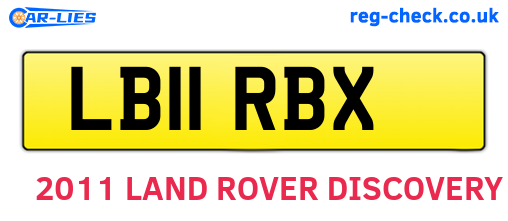LB11RBX are the vehicle registration plates.