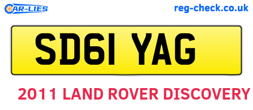 SD61YAG are the vehicle registration plates.