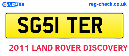 SG51TER are the vehicle registration plates.