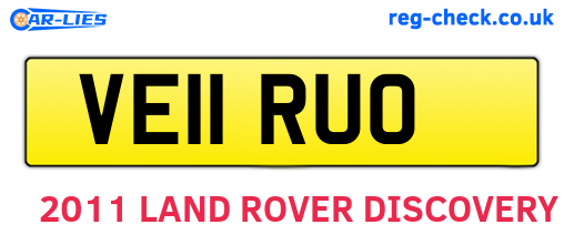 VE11RUO are the vehicle registration plates.