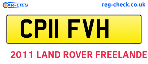 CP11FVH are the vehicle registration plates.