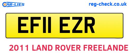 EF11EZR are the vehicle registration plates.